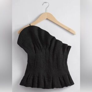 & Other Stories Sculptural Corset Black size US 2, UK 6. NWT.